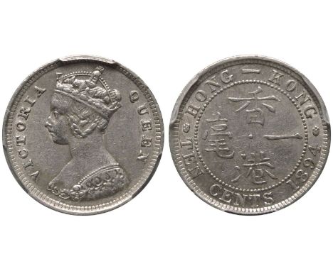 HONG KONG. Victoria, 1837-1901. Silver 10 Cents, 1894. Royal Mint (Tower Hill). Obv: VICTORIA QUEEN, crowned bust left. Desig