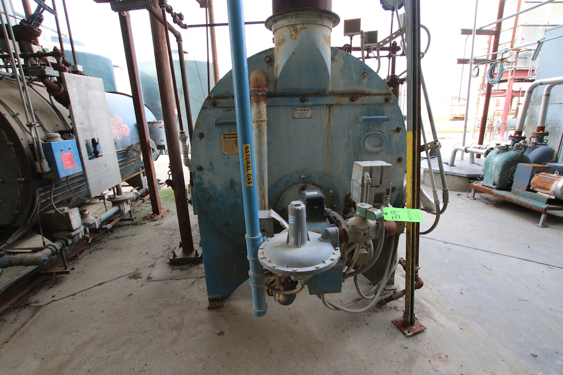 McKenna 50 HP Natural Gas Boiler, Model MH50, S/N 125, 1,750 Rated