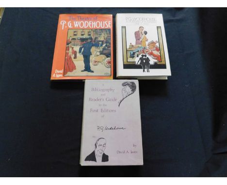 DAVID A JASON:3 titles: A BIBLIOGRAPHY AND READERS GUIDE TO THE FIRST EDITIONS OF P G WODEHOUSE, London, Barrie &amp; Jenkins
