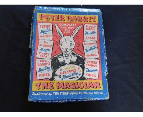 PETER RABBIT THE MAGICIAN, Aurora Illinois, 1942, The Strathmore Company, 4to, original pictorial boards, spiral bound, toget