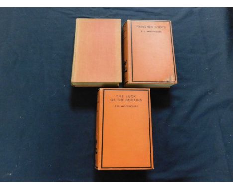 P G WODEHOUSE: 3 titles: THE LUCK OF THE BODKINS, London, Herbert Jenkins, 1935, 1st edition, 8pp adverts at end, original cl