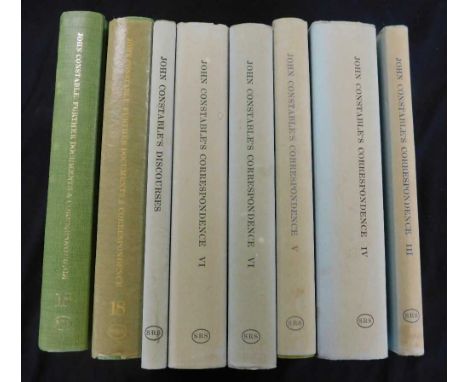 R V BECKETT (ED): 2 titles: JOHN CONSTABLE'S CORRESPONDENCE, Suffolk Records Society, 1965-68, vols 3-6, 2 copies of vol 6; J