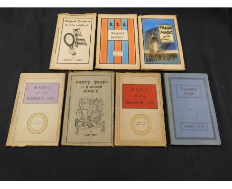 HARRY LEAT: THOUGHT FOR MAGIC, London, 1923, 1st edition, original wraps, MAGIC OF THE DEPOTS, 1923, London, 1st edition, ori