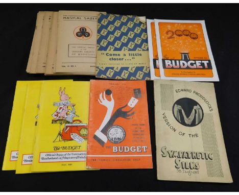 THE MAGICAL GAZETTE, THE OFFICIAL ORGAN OF THE LONDON SOCIETY OF MAGICIANS, 1955-56, vol 10 Nos 1-11, vol 11 Nos 6-9, 11 orig