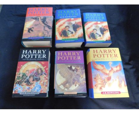 J K ROWLING: 6 titles: HARRY POTTER AND THE GOBLET OF FIRE, London, Bloomsbury, 2000, 1st edition, original cloth, d/w; HARRY