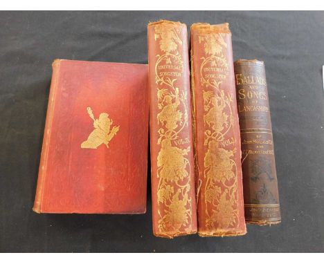 THE UNIVERSAL SONGSTER OR MUSEUM OF MIRTH..., London, Jones &amp; Co, circa 1830, 3 vols, original blind stamped cloth gilt, 