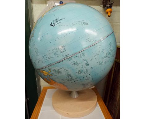 Large globe of the world and a oil painting - Charge of the Light Brigade