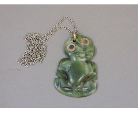 A Maori jade tiki, 6.5cm