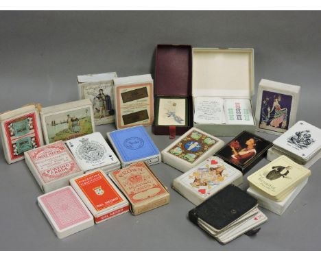 Nineteen sets of playing cards, by de la Rue, Goodall & Son, Warrington, etc, including Players, Navy Cut and other advertisi