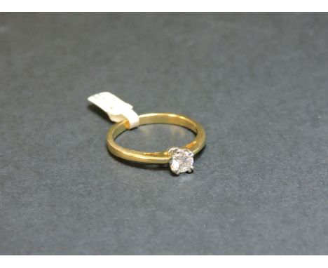 An 18ct gold single stone diamond ring, with a stated weight of 0.26ct