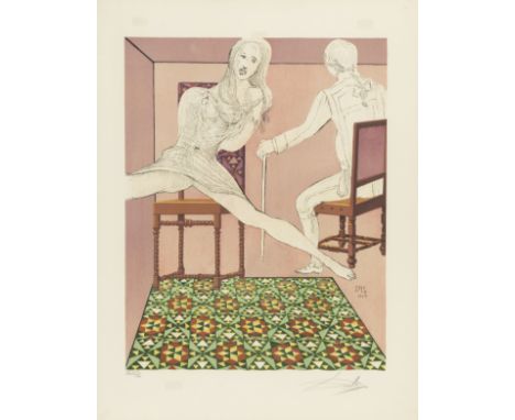 Salvador DALI (1904-1989)MARIANNE ET LE CHEVALIER, 1969 (Michler &amp; Löpsinger 1232)Planche issue de la suite 'Three Plays 