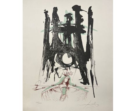 Salvador DALI (1904-1989)EL TEMPLO DE LA SAGRADA FAMILIA, 1971 (Michler et Löpsinger, 1354)Lithographie en couleurs Signée et