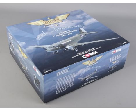 A Corgi Aviation Archive 20th anniversary model of a Douglas C-47A Skytrain. Scale 1:72.  