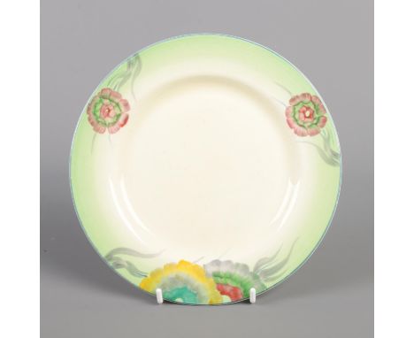A Wilkinson Ltd Clarice Cliff side plated decorated in the Honeydew design. Diameter 20cm.  