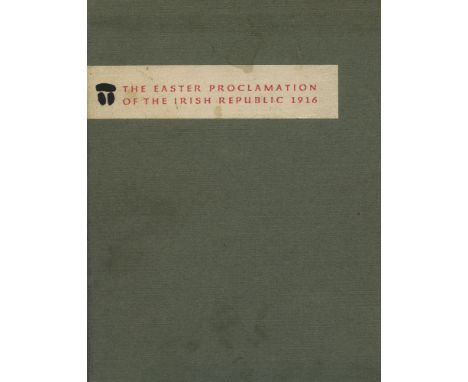 DOLMEN/MILLER, LIAM.The Easter Proclamation of the Irish Republic 1916, a new edition re-designed with drawings by Liam Mille