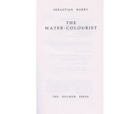 DOLMEN/BARRY, SEBASTIAN.The Water Colourist, FIRST LIMITED EDITION, 75/75, Dolmen Press 1983, bound in boards by Museum Bookb