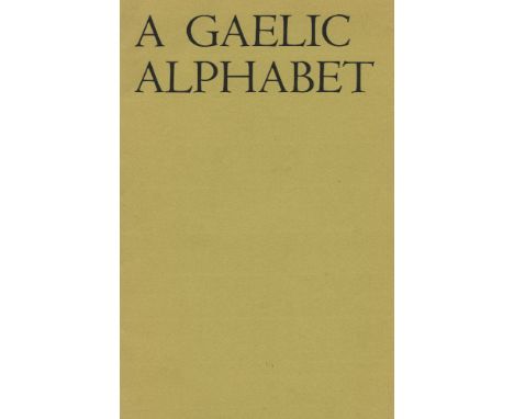 DOLMEN/BIGGS, MICHAEL.A Gaelic Alphabet, FIRST LIMITED EDITION, 200 copies, an edition from Dolmen Chapbook  March 1960, Dolm