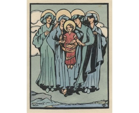 MARY COTTENHAM YEATSThe Christ ChildHand coloured Cuala Press Print