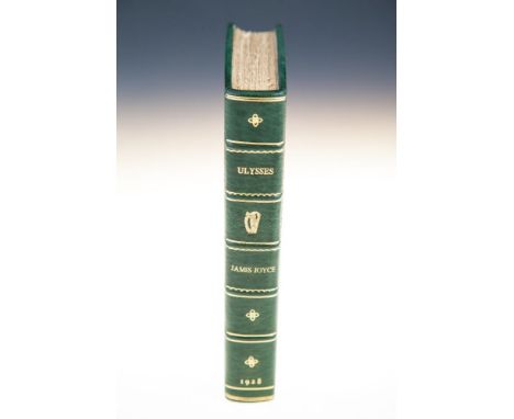 JOYCE, JAMES.Ulysses, Shakespeare and Company Paris 1928, bound by Kenny’s in full dark green calf with gilt lettering and ha