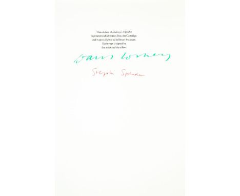 HOCKNEY, DAVID.Hockney's Alphabet, LIMITED EDITION, 1094/5000, Faber & Faber for Aids Crisis Trust 1991, this special edition