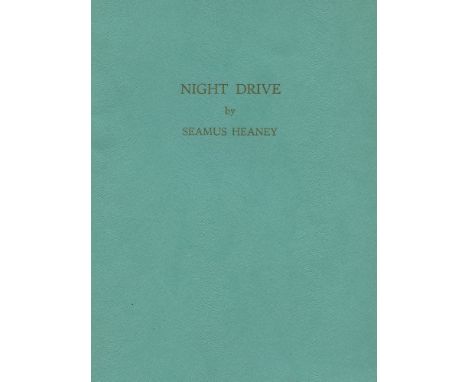 HEANEY, SEAMUS.Night Drive, LIMITED EDITION, 52/100, Richard Gilbertson Bow, Devon, in wrappers of simulated pony skin, in gr