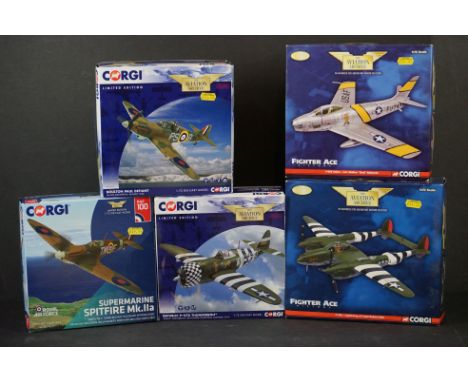 Five Boxed Corgi Aviation Archive ltd edn 1/72 diecast models to include - Royal Airforce Collection AA39213 Supermarine Spit