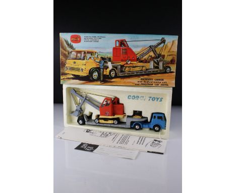 Boxed Corgi Gift Set NO 27 Machinery Carrier with Bedford Unit and Priestman Cub Shovel diecast model, with instructions, die