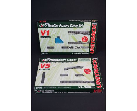 Two boxed Kato N scale Unitrack sets to include 208601 V1 &amp; 20864 V5, both complete 