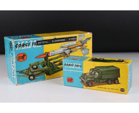Two boxed Corgi Major military diecast models to include 1109 Bristol Bloodhound Guided Missile on Loading Trolley (diecast g