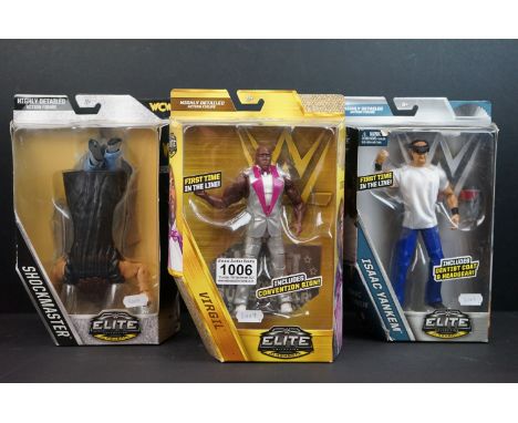 WWE / WWF Wrestling - Three boxed Mattel Elite Collection figures to include Virgil, Isaac Yankem & Shockmaster, all unopened