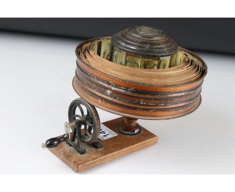 1905 EP Ernst Plank Praxinoscope hot air engine, with original pictures 