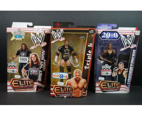 WWE / WWF Wrestling - Three boxed Mattel Toys R Us Exclusive Elite Collection figures to include Best of PPV Summerslam 2010 