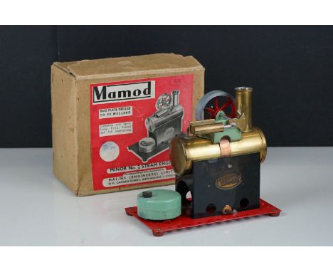 Boxed Mamod Minor No 2 Steam Engine, gd overall 
