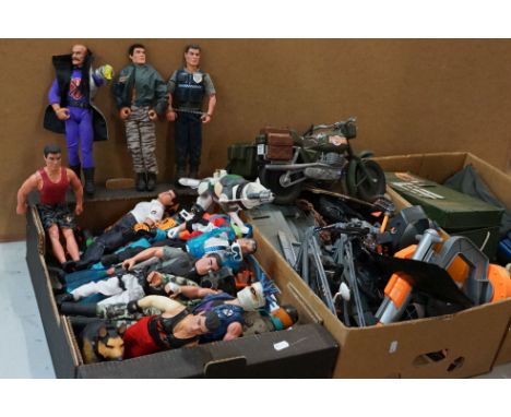Quantity of Hasbro Action Man figures, vehicles and accessories in three boxes 