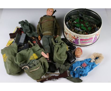 Collection of original Palitoy Action Man to include figure, clothing, weapons, accessories and booklet plus a quantity of Ai