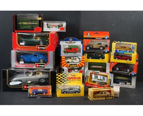 Collection of 24 boxed diecast models to include Solido, Burago, EFE etc