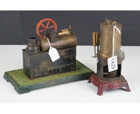 Bing Stationary Steam Engine on green base plus one other 