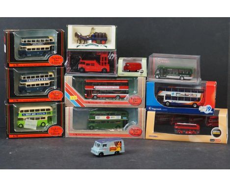 Eleven boxed and cased diecast models to include Corgi 44107 Optare Solo Dyrham Park Shuttle Bus, Corgi 42103 AEC Tower Wagon