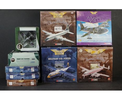 Seven Corgi Aviation Archive 1:144 diecast models to include 1st 47105 Douglas DC3 - Eastern Airlines, 1st 47403 Avro Lancast