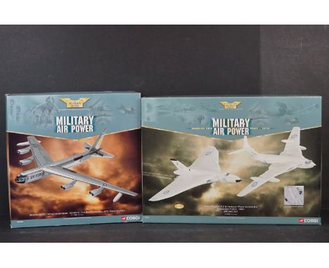 Two Corgi Aviation Archive 1:144 diecast models to include AA33501 Boeing B-52C "Stratofortress" - 54-2672 7th BW, Carswell A