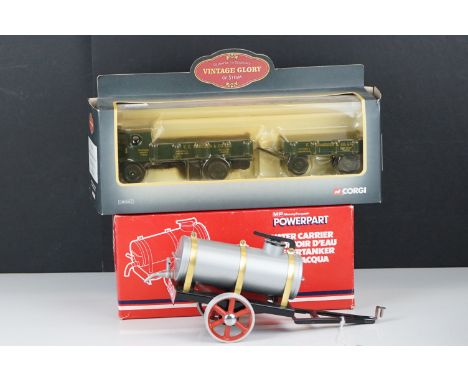 Boxed MF Massey Ferguson PowerPart Water Carrier plus a boxed ltd edn Corgi Vintage Glory of Steam CC20004 Sentinel Steam Wag