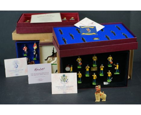 Five boxed ltd edn Britains metal figure sets to include 5296 The Second Burma War, 5188 Seaforth Highlanders, 00318 Hussar R