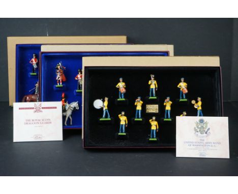 Three boxed ltd edn Britains metal figure sets to include 5391 The United States Army Band of Washington DC, 5290 The Royal S