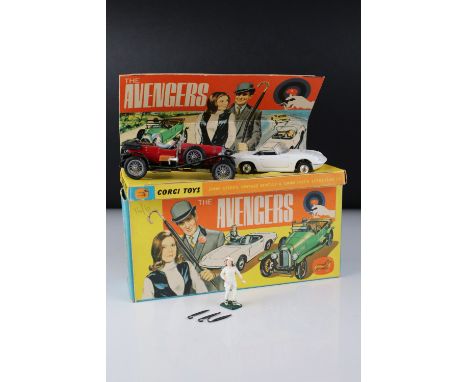 Boxed Corgi Gift Set 40 The Avengers diecast model set, complete with Vintage Bentley and Lotus Elan S2, both figures &amp; 3