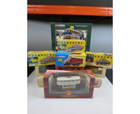 Collection of 15 boxed diecast models and sets, mainly Corgi examples to include Tramlines, The Connoisseurs Collection Vehic