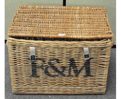 A vintage Fortnum &amp; Mason's hamper, 43cm high x 57cm wide x 40cm deep