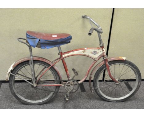 A 1950's era American vintage chopper type bike with 15" frame, similar to 'Columbia' but non branded. 