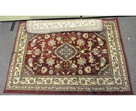 Two vintage rugs, one labelled Sherbourne design, 170cm x 120cm