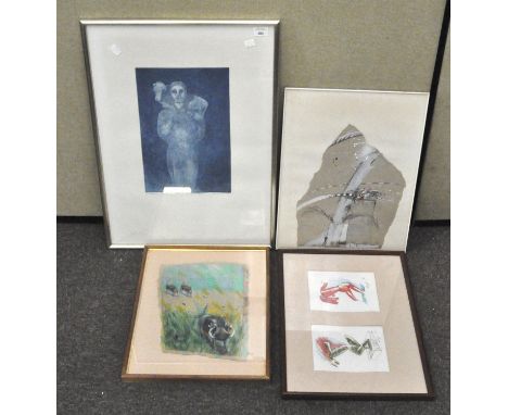 A group of pictures and prints, including a limited edition Russian print, largest 70cm x 50cm