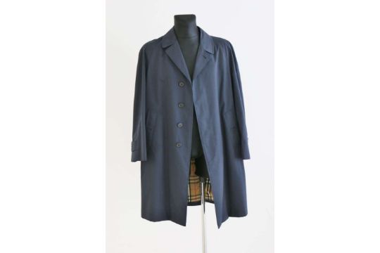 Burberry Herren Mantel In Dunkelblau Blue Carbon Wohl Alteres Modell Des Camden Car Coat Beig